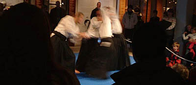 Enighets aikidouppvisning på samurajutställning: Tomas Ohlsson.